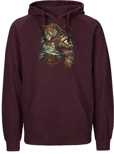 cyber tyger - tiger, cyberpunk, scifi - Fairtrade Hoodie