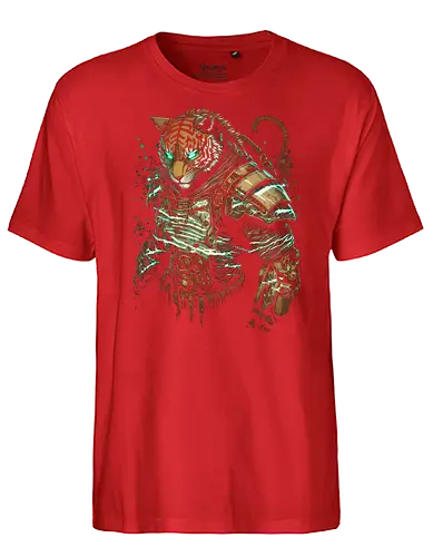cyber tyger - tiger, cyberpunk, scifi - Fairtrade T-Shirt