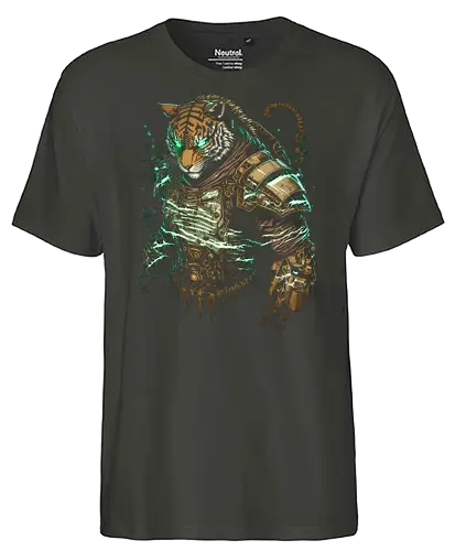 cyber tyger - tiger, cyberpunk, scifi - Fairtrade T-Shirt
