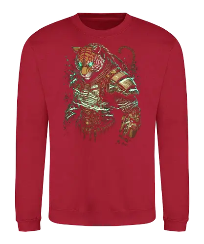 cyber tyger - tiger, cyberpunk, scifi - Sweatshirt