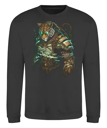 cyber tyger - tiger, cyberpunk, scifi - Sweatshirt
