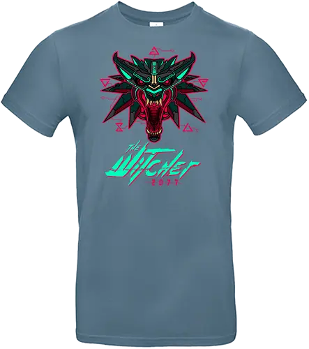 Cyber Wolf - gaming, mashup, witcher, hexer, cyberpunk, 2077, wolf - Standard T-Shirt