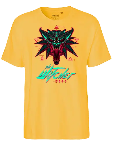 Cyber Wolf - gaming, mashup, witcher, hexer, cyberpunk, 2077, wolf - Fairtrade T-Shirt