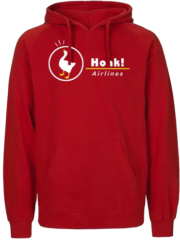 Honk Airlines - dodo, animal, Crossing, Honk, goose, Untitled Goose Game, mashup - Fairtrade Hoodie