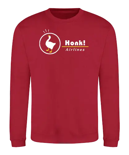 Honk Airlines - dodo, animal, Crossing, Honk, goose, Untitled Goose Game, mashup - Sweatshirt