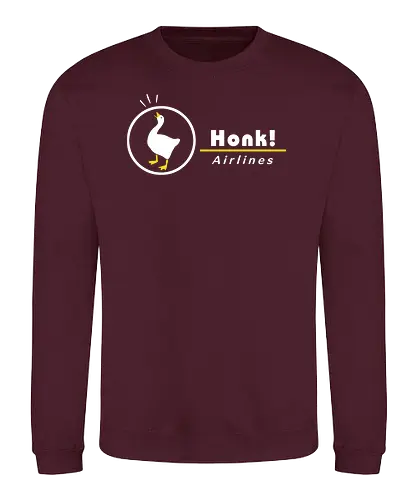 Honk Airlines - dodo, animal, Crossing, Honk, goose, Untitled Goose Game, mashup - Sweatshirt