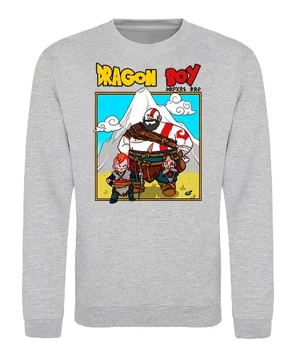Dragon Boy - gaming, anime, mashup, dbz, gow, kratos - Sweatshirt