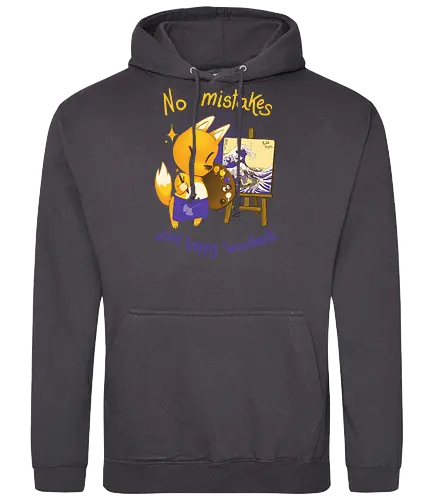 Happy Accidents - art, kunst, hokusai, bob ross, mashup, Tribute - Standard Hoodie