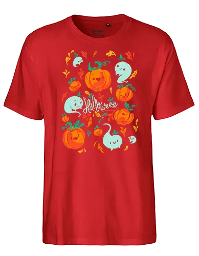 Ghosts and Pumpkins - halloween, pumpkin, kürbis, geist, ghost - Fairtrade T-Shirt