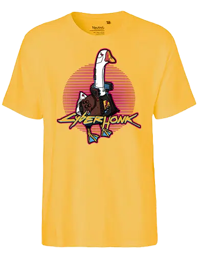 CyberHonk - cyber, punk, Honk, goose, gaming, mashup - Fairtrade T-Shirt