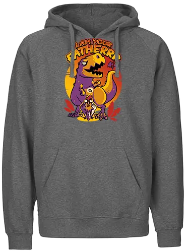 I AM YOUR FATHERRR - I am your father, dino, chicken, huhn, evolution - Fairtrade Hoodie