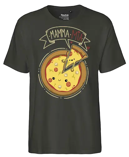 Mamma Mia! - pizza, food, essen, Mamma, Mia, fun - Fairtrade T-Shirt