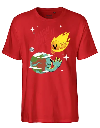 High Five! - High Five, erde, dino, Extinction, Meteorite, rth - Fairtrade T-Shirt