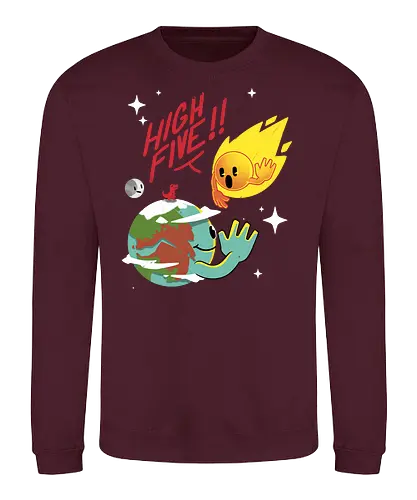 High Five! - High Five, erde, dino, Extinction, Meteorite, rth - Sweatshirt