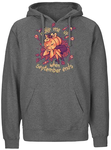 Sleepy Pumpkin - september, music, mashup, kürbis, pumpkin - Fairtrade Hoodie