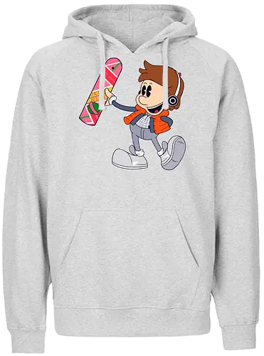 Timetravel Pop - popart, scifi, marty, hover board, movie, mashup, film - Fairtrade Hoodie