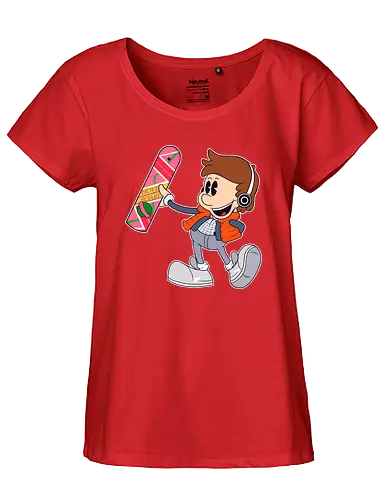 Timetravel Pop - popart, scifi, marty, hover board, movie, mashup, film - Fairtrade Girl Shirt