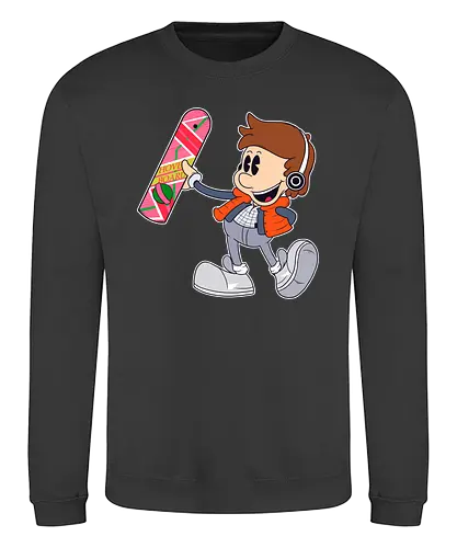 Timetravel Pop - popart, scifi, marty, hover board, movie, mashup, film - Sweatshirt