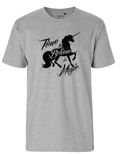 Believe - unicorn, believe, magic, einhorn, fantasy, sparkle - Fairtrade T-Shirt
