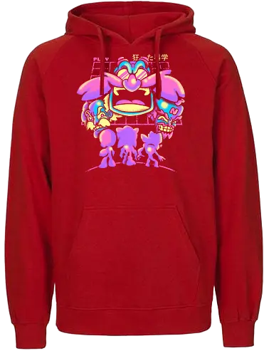 Mad Scientist - hedgehog, evil, professor, boss, robot, gaming, igel - Fairtrade Hoodie