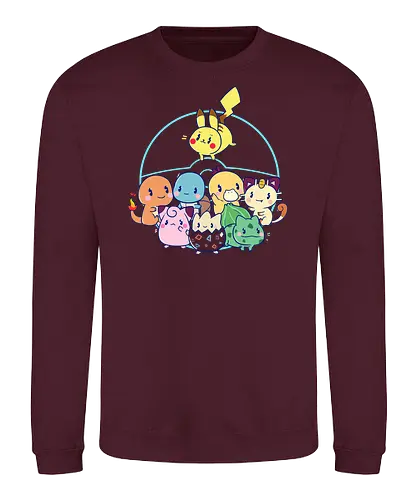 Pokecute - pocket, mon, monster, cute, kawaii, catch, gaming, game, anime - Sweatshirt