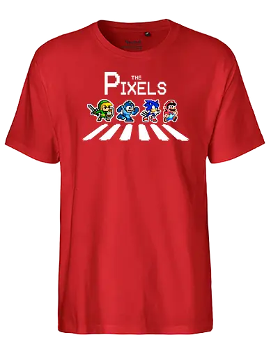 The Pixels - gaming, classic gaming, abbey road, mashup - Fairtrade T-Shirt