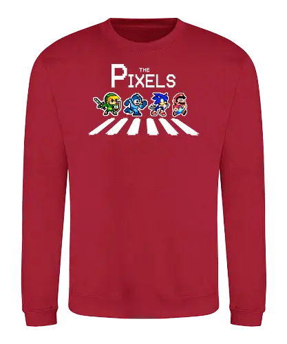 The Pixels - gaming, classic gaming, abbey road, mashup - Sweatshirt
