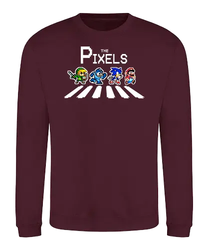 The Pixels - gaming, classic gaming, abbey road, mashup - Sweatshirt