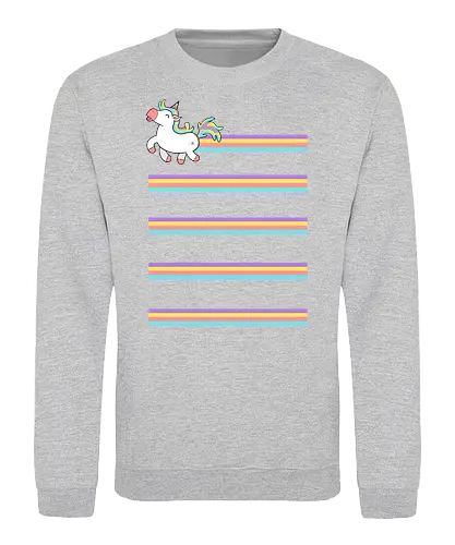 Unicorn Rainbow - einhorn, unicorn, rainbow, regenbogen, fun, fart, furz - Sweatshirt