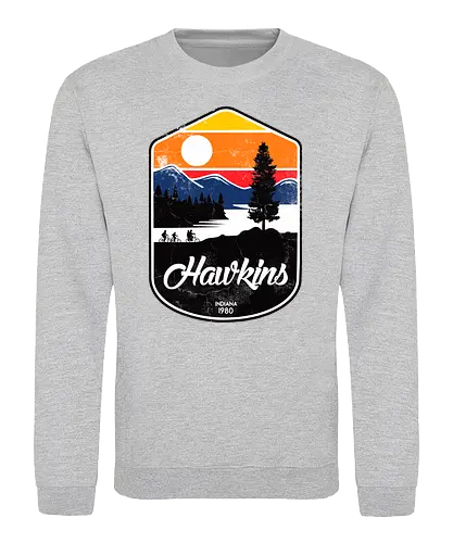 Hawkins - stranger, things, hawkins, indiana, stranger kids, eleven, dustin, mike, will, sunset - Sweatshirt