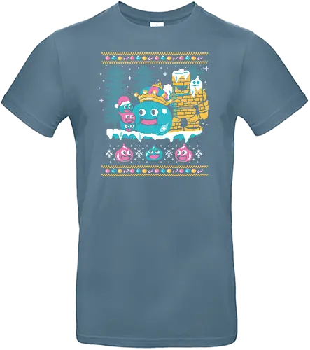 Slime X-Mas - Slime, Schleim, dragon, quest, christmas, Ugly swter - Standard T-Shirt