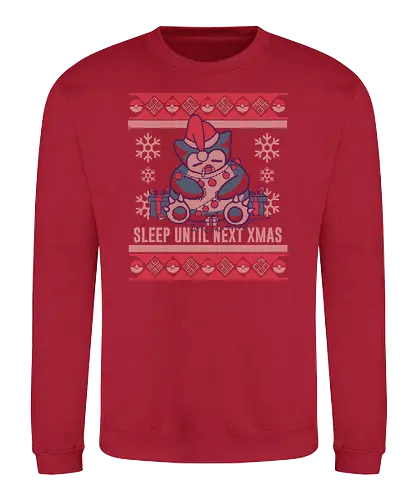 Sleep until next X-mas! - christmas, weihnachten, pocket, monster, Ugly swter - Sweatshirt