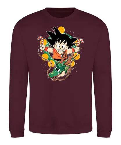 Dragon Christmas - anime, christmas, dbz, Rentier - Sweatshirt