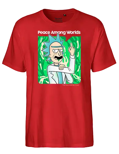 Peace among Dimensions - serie, cartoon, rick - Fairtrade T-Shirt