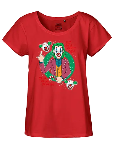 Happy Face - clown, film, comic, christmas - Fairtrade Girl Shirt