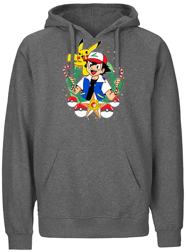 Ashy Christmas - pocket, monster, ash, Advent, weihnachten, christmas - Fairtrade Hoodie