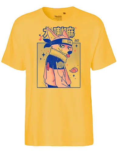 Kitsune Shinobi - anime, mashup, fox, demon, manga, kitsune - Fairtrade T-Shirt