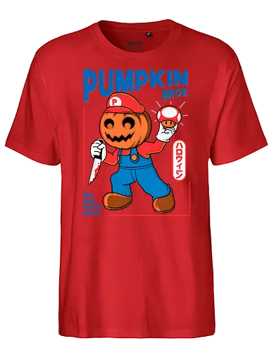 Pupkin bross - gaming, mashup, halloween, fun, kürbis, Pumpkin - Fairtrade T-Shirt