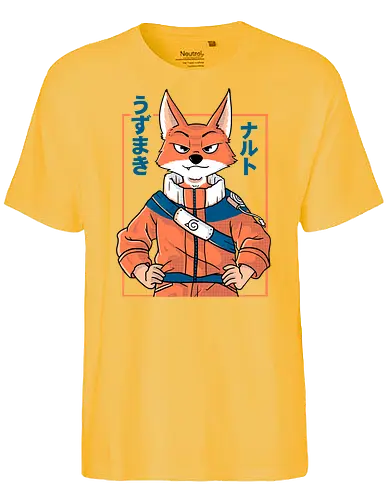 Anime Fox - anime, manga, ninja, fox, shinobi - Fairtrade T-Shirt