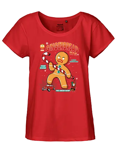 Cookie Revenge - christmas, weihnachten, Cookie revenge, Christmas hate, Gingerbrd man - Fairtrade Girl Shirt