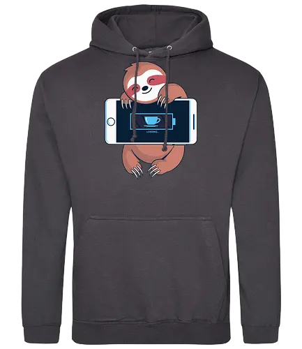 Loading - sloth, faultier, loading, kaffee, coffee, slow - Standard Hoodie