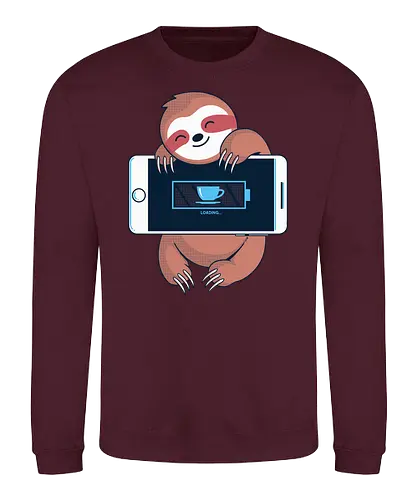 Loading - sloth, faultier, loading, kaffee, coffee, slow - Sweatshirt