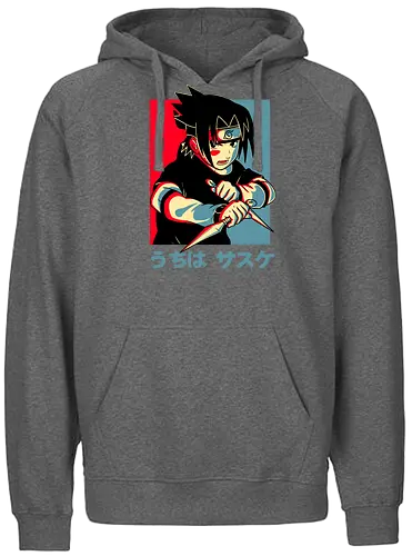 Sasuke - anime, manga, shinobi, ninja - Fairtrade Hoodie
