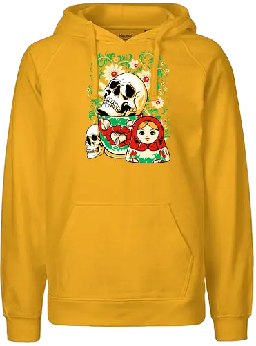Skull Matryoshka - matroschka, russia, skull, schädel, puppe, Matrjoschka - Fairtrade Hoodie