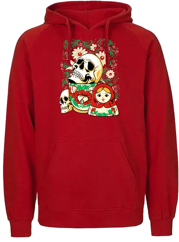 Skull Matryoshka - matroschka, russia, skull, schädel, puppe, Matrjoschka - Fairtrade Hoodie