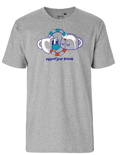 Support your Friends - cup, gaming, Support, hd - Fairtrade T-Shirt