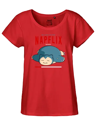 Napflix - nap, relax, tv, sleep, pocket, monster - Fairtrade Girl Shirt
