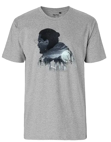 Snowy Bastard - snow, schnee, jon, john, game, winter, fell, serie, series, nachtwache, night watch, throConsole - Fairtrade T-Shirt