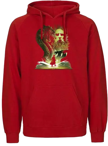 Magic Basilisk - magic, wizar, witch, book, literature, fantasy, film, movie, snake, fight - Fairtrade Hoodie