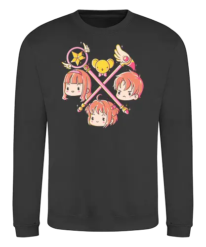 Captor Team - card, captor, sakura, Magical Girl, anime, manga - Sweatshirt